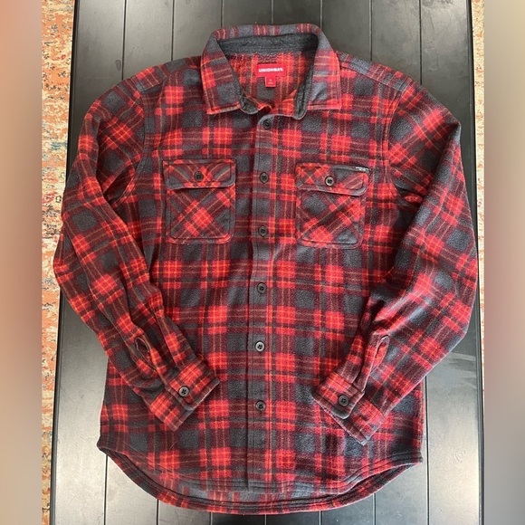UnionBay Red Gray Thick Flannel size Medium 👕 - Picture 2 of 7